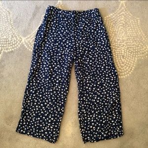 Abercrombie kids loose cropped floral pants 9/10